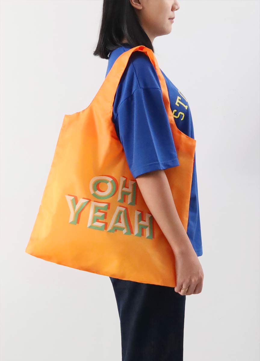 【reisenthel】逗趣字樣環保購物袋- 橘